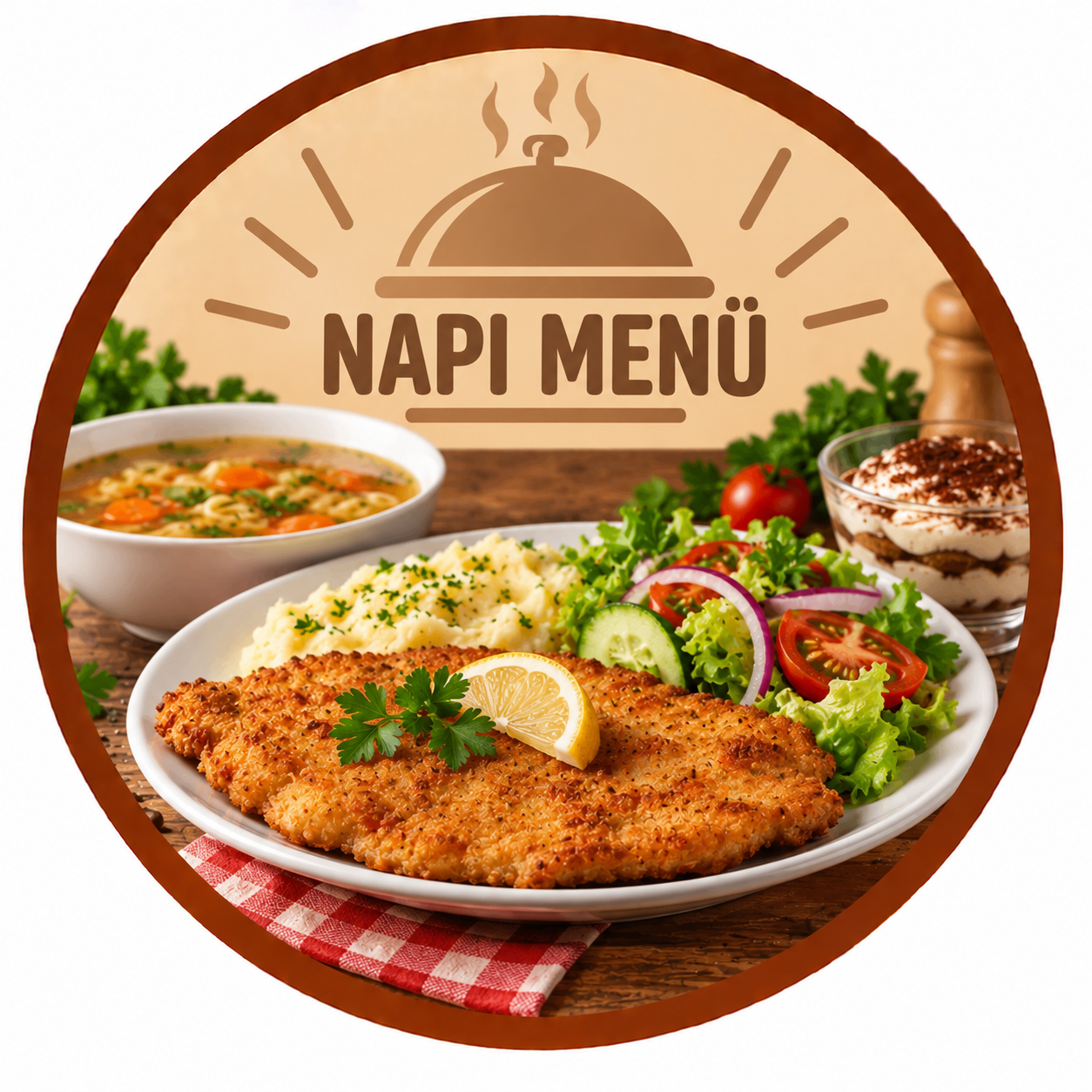 Napi menü – Rendelésfelvétel hétköznap 14:00-ig.